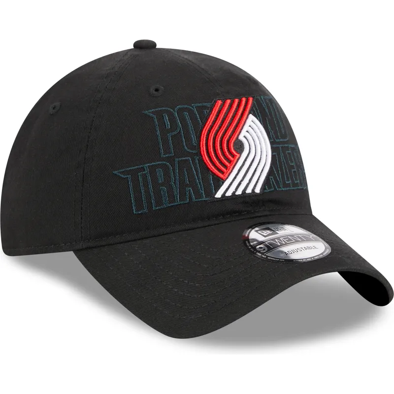 sort-justerbar-kurvet-kasket-9twenty-draft-edition-2023-fra-portland-trail-blazers-nba-fra-new-era