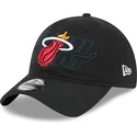 new-era-izvita-periferiya-9twenty-draft-edition-2023-miami-heat-nba-cherna-reguliruema-shapka