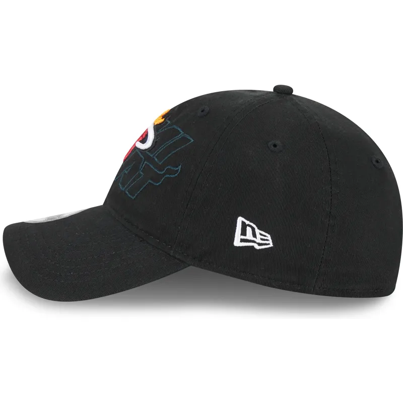 new-era-izvita-periferiya-9twenty-draft-edition-2023-miami-heat-nba-cherna-reguliruema-shapka