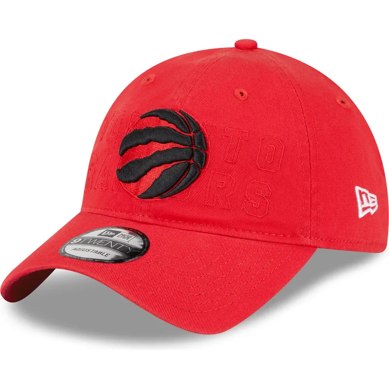 shapka-izvita-chervena-reguliruem-9twenty-draft-edition-2023-na-toronto-raptors-nba-ot-new-era