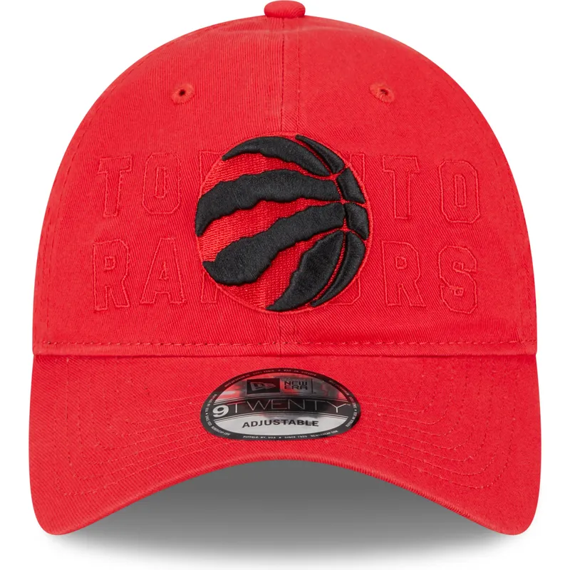 shapka-izvita-chervena-reguliruem-9twenty-draft-edition-2023-na-toronto-raptors-nba-ot-new-era