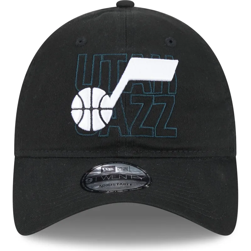 shapka-izvita-cherna-reguliruem-9twenty-draft-edition-2023-na-utah-jazz-nba-ot-new-era