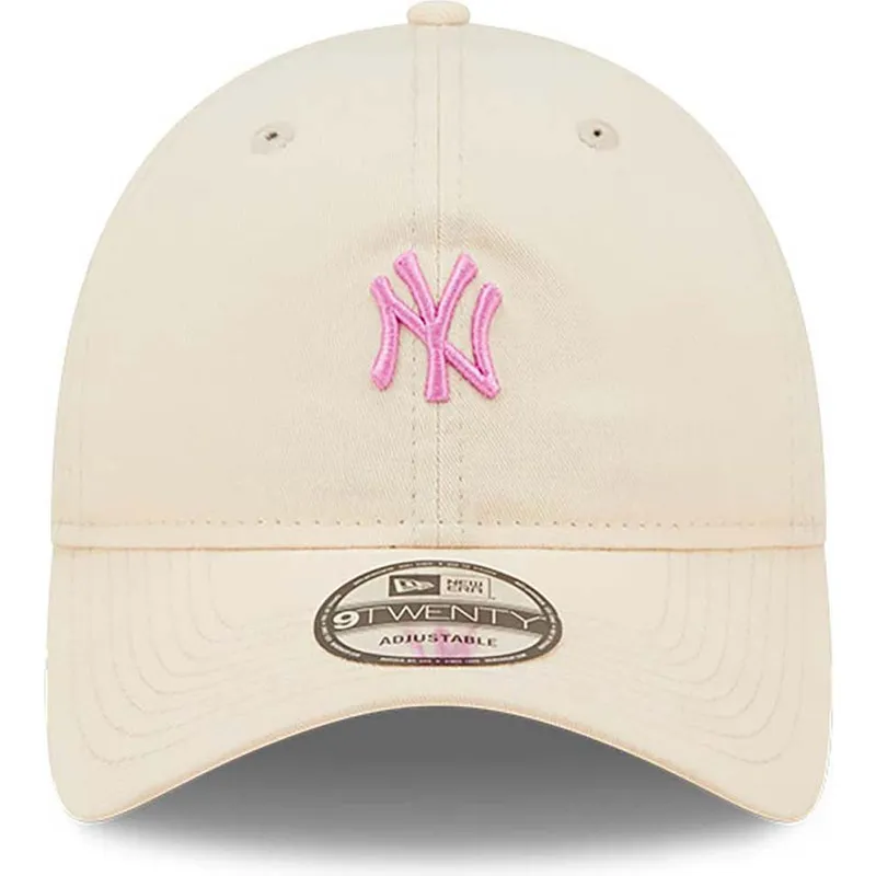 shapka-izvita-roza-reguliruem-9twenty-mini-na-new-york-yankees-mlb-ot-new-era
