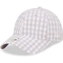 shapka-izvita-violetka-reguliruem-9twenty-gingham-na-new-york-yankees-mlb-ot-new-era