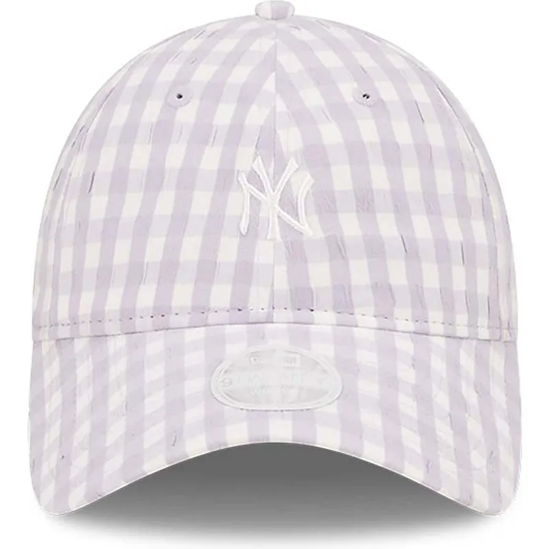 new-era-izvita-periferiya-damska-9twenty-gingham-new-york-yankees-mlb-svetlolilava-reguliruema-shapka