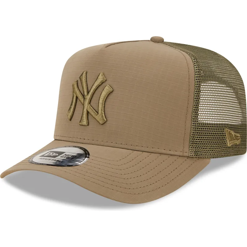 shapka-izvita-traker-zelena-snapbek-a-frame-tech-ripstop-na-new-york-yankees-mlb-ot-new-era
