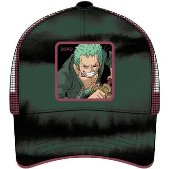 Capslab Roronoa Zoro ZOR5 One Piece Green and Black Trucker Hat