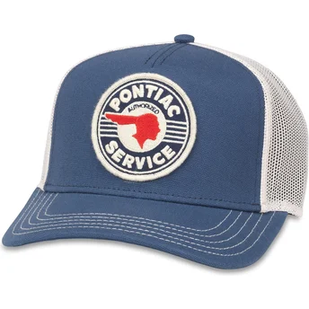 Καπέλο φορτηγατζή μπλε και άσπρο snapback Pontiac Authorized Service Valin της American Needle