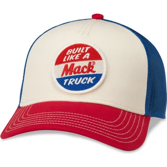 Trucker-Cap weiß, blau und rot Snapback Mack Trucks Twill Valin Patch von American Needle