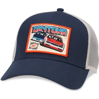 Marineblå og hvid snapback trucker kasket Daytona International Speedway Valin fra American Needle