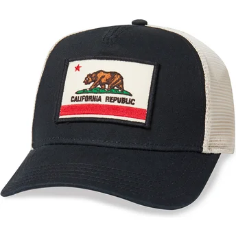 Καπέλο trucker μαύρο και λευκό snapback California Bear...