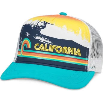 Καπέλο trucker μπλε snapback California Riptide Valin της American Needle