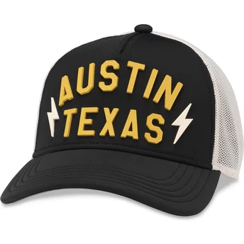 Καπέλο trucker μαύρο και λευκό snapback Austin Texas Riptide Valin της American Needle