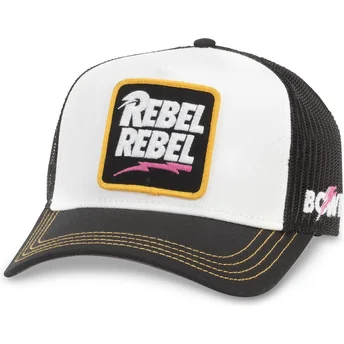 Trucker-Cap weiß und schwarz Snapback David Bowie Rebel Rebel Valin von American Needle