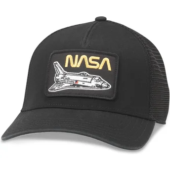 Μαύρο καπέλο trucker snapback NASA Twill Valin Patch από την American Needle