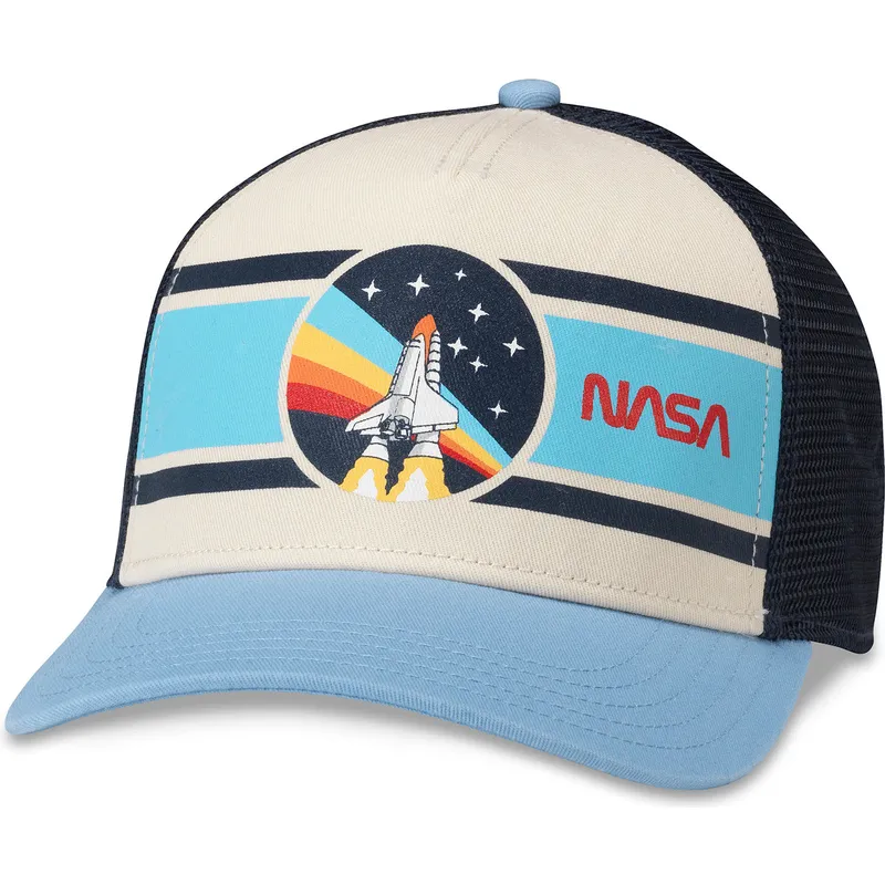 gorra-trucker-beige-azul-marino-y-azul-claro-snapback-nasa-sinclair-de-american-needle