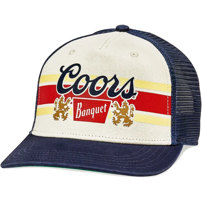 casquette-trucker-beige-et-bleue-marine-snapback-coors-banquet-sinclair-american-needle