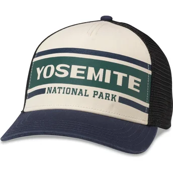 Καπέλο trucker μπεζ, μαύρο και ναυτικό μπλε snapback Yosemite National Park Sinclair της American Needle