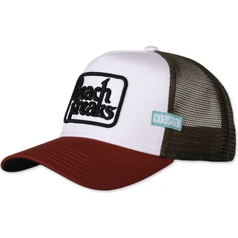 Weiße und rote Trucker-Kappe Beach Freaks HFT von Coastal