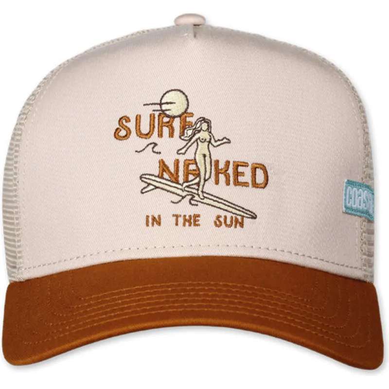 trucker-cap-beige-und-braun-surf-naked-in-the-sun-iii-hft-von-coastal