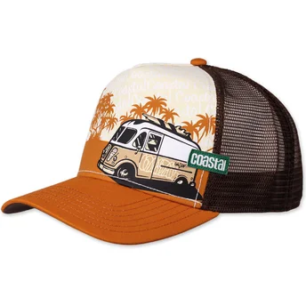 Beige og brun trucker-kasket SurfBubbi HFT fra Coastal
