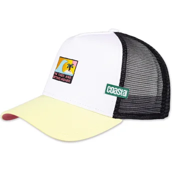 Gorra trucker hvid og gul The Tides Are Getting Higher HFT fra Coastal