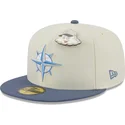 gorra-plana-gris-y-azul-ajustada-59fifty-the-elements-air-pin-de-seattle-mariners-mlb-de-new-era