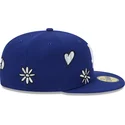 blaue-flache-fitted-kappe-59fifty-sunlight-pop-der-los-angeles-dodgers-mlb-von-new-era