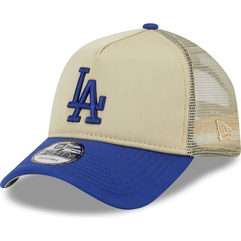 shapka-izvita-traker-bezhov-snapbek-9forty-a-frame-all-day-na-los-angeles-dodgers-mlb-ot-new-era