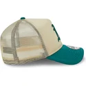 casquette-trucker-beige-et-verte-9forty-a-frame-all-day-trucker-oakland-athletics-mlb-new-era