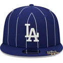 blaue-flache-snapback-kappe-9fifty-pinstripe-visor-clip-der-los-angeles-dodgers-mlb-von-new-era