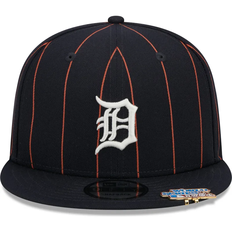 shapka-ploska-tmnosin-snapbek-9fifty-pinstripe-visor-clip-na-detroit-tigers-mlb-ot-new-era