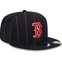 marinebla-flat-snapback-kasket-9fifty-pinstripe-visor-clip-fra-boston-red-sox-mlb-fra-new-era