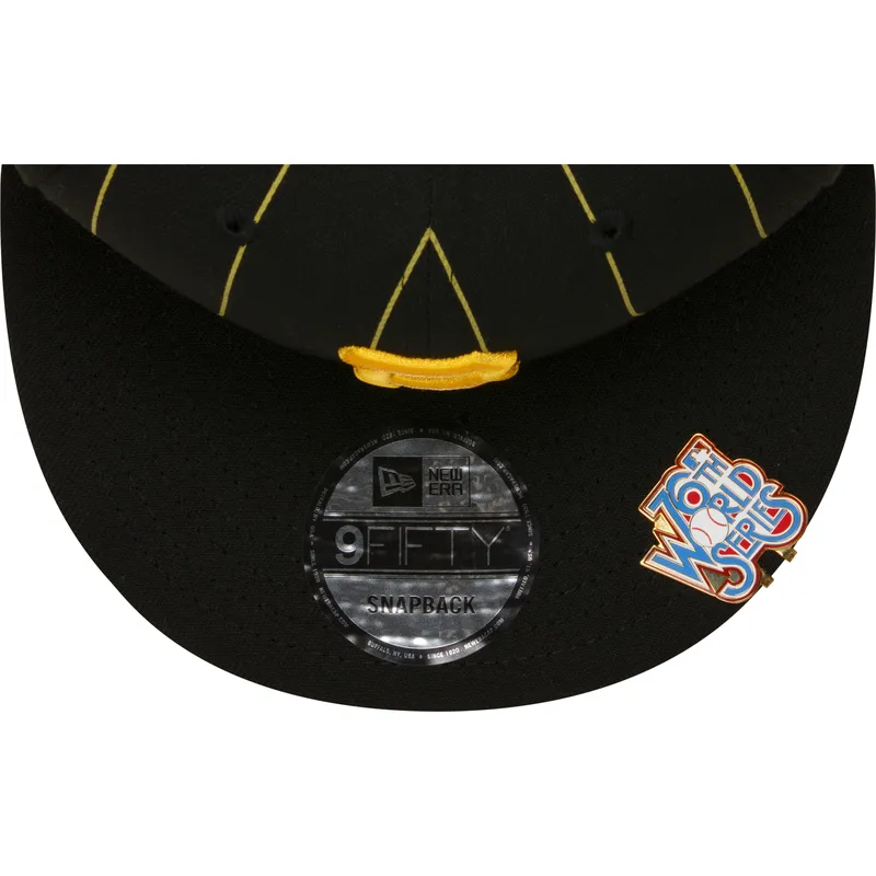 sort-flat-snapback-9fifty-kasket-med-pinstripe-visor-clip-fra-pittsburgh-pirates-mlb-fra-new-era