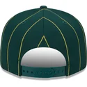 shapka-ploska-zelena-snapbek-9fifty-pinstripe-visor-clip-na-oakland-athletics-mlb-ot-new-era
