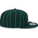 shapka-ploska-zelena-snapbek-9fifty-pinstripe-visor-clip-na-oakland-athletics-mlb-ot-new-era