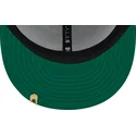 shapka-ploska-zelena-snapbek-9fifty-pinstripe-visor-clip-na-oakland-athletics-mlb-ot-new-era