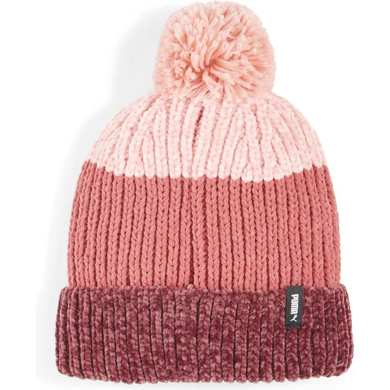 shapka-izvita-pompon-chervena-rosa-ot-puma