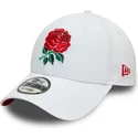 casquette-courbee-blanche-ajustable-9forty-core-england-rugby-rfu-new-era