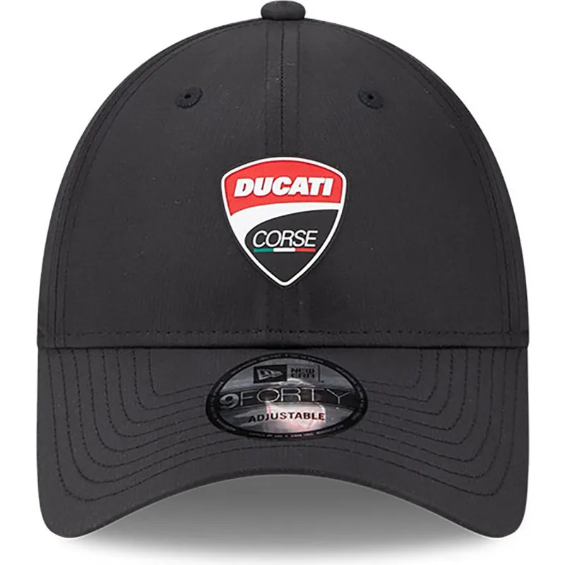 shapka-izvita-cherna-reguliruem-9forty-ripstop-na-ducati-motor-motogp-ot-new-era