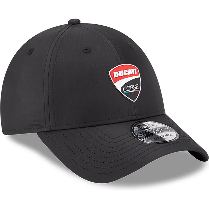 shapka-izvita-cherna-reguliruem-9forty-ripstop-na-ducati-motor-motogp-ot-new-era