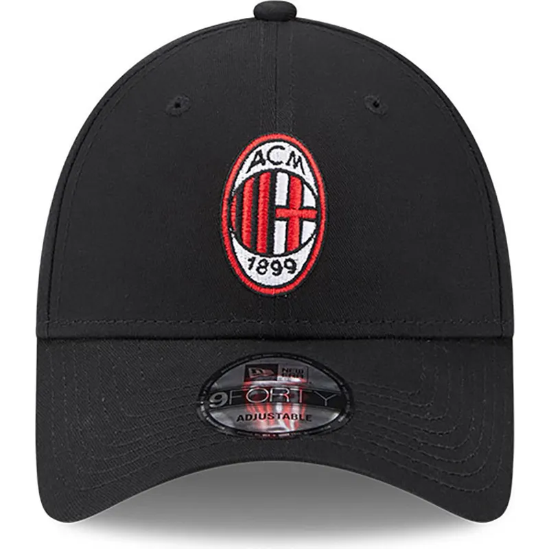 shapka-izvita-cherna-reguliruem-9forty-core-na-ac-milan-serie-a-ot-new-era