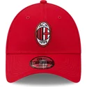 shapka-izvita-chervena-reguliruem-9forty-core-na-ac-milan-serie-a-ot-new-era