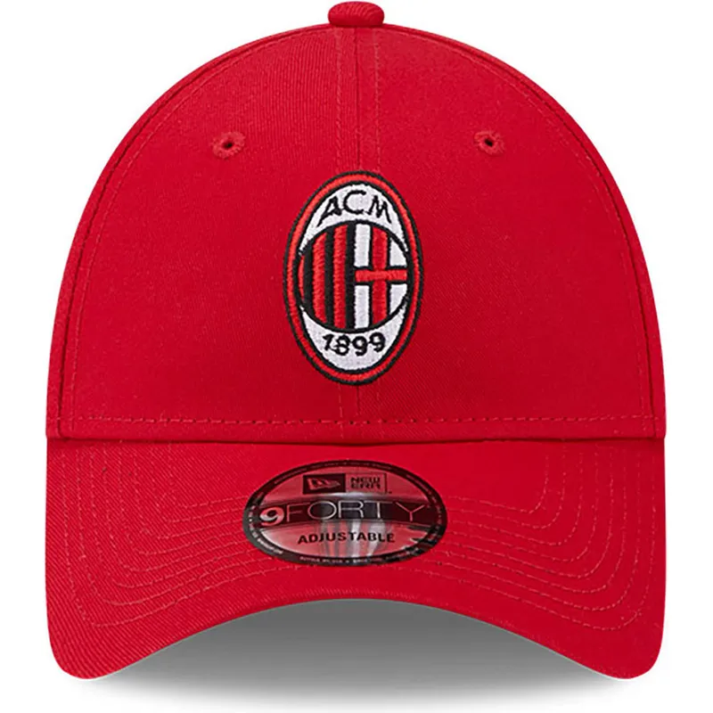 shapka-izvita-chervena-reguliruem-9forty-core-na-ac-milan-serie-a-ot-new-era