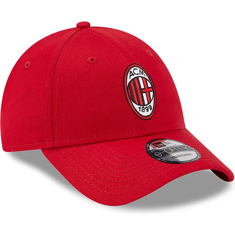 shapka-izvita-chervena-reguliruem-9forty-core-na-ac-milan-serie-a-ot-new-era