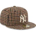 shapka-ploska-kafyav-reguliruema-59fifty-harris-tweed-na-new-york-yankees-mlb-ot-new-era