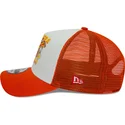 casquette-trucker-blanche-et-orange-hot-sauce-a-frame-food-new-era