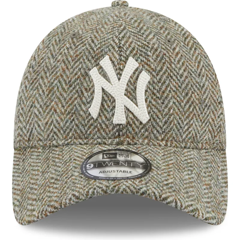 shapka-izvita-siv-reguliruem-9twenty-tweed-pack-na-new-york-yankees-mlb-ot-new-era