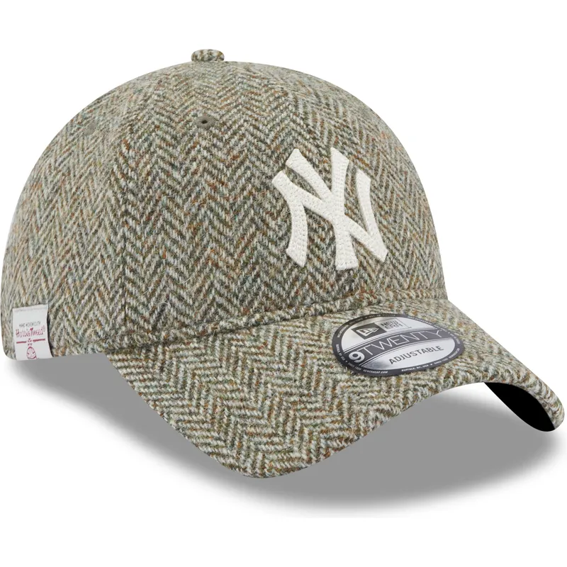 shapka-izvita-siv-reguliruema-9twenty-tweed-pack-na-new-york-yankees-mlb-ot-new-era
