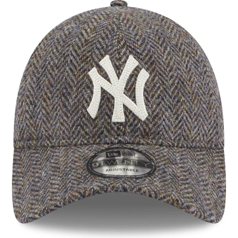 shapka-izvita-siv-reguliruem-9twenty-tweed-pack-na-new-york-yankees-mlb-ot-new-era